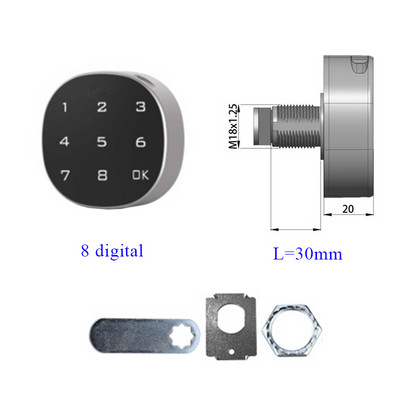 Beraktė jutiklinė klaviatūra Slaptažodžių spintelės stalčių užraktas Skaitmeninė elektrinė spintelė