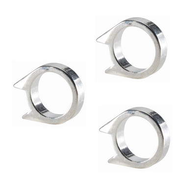 Tool Protect knukle Women Lady Self defense Protect Combat Outdoor 3 части Оръжие Безименен пръст Survival Safety Fight EDC Gear