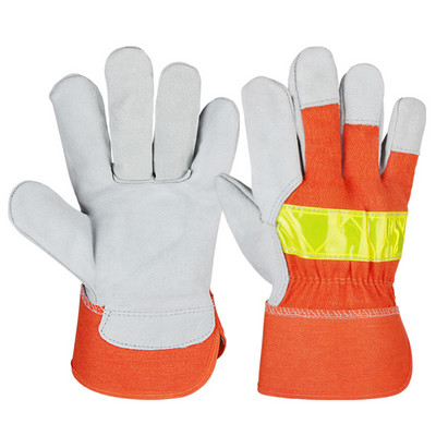 Маркови удароустойчиви работни ръкавици Меки микрофибърни зимни топли дебели ръкавици против удар Защитни неутрални оранжеви ръкавици