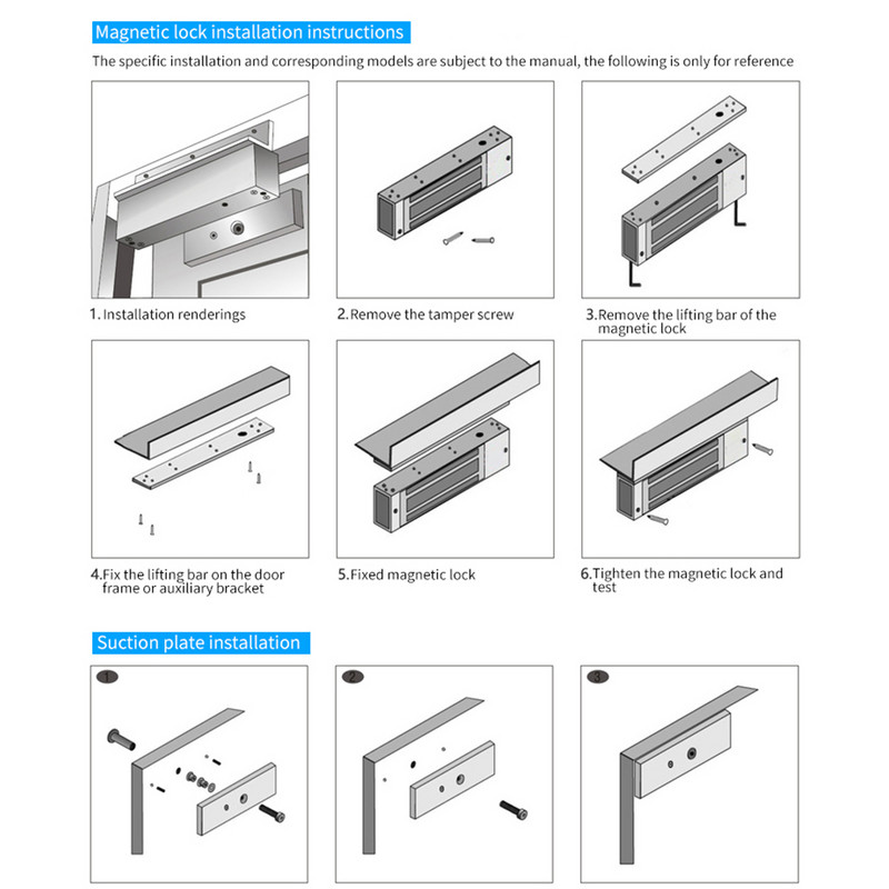 Elektromagnetinė spyna 60KG Prieigos kontrolė Magnetinė spyna tinka medinėms durims / stiklinėms durims / metalinėms durims
