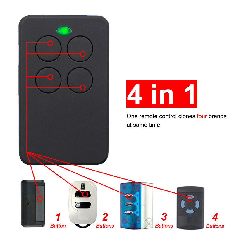MutiFrequency 287–868MHz Garažo durų atidarytuvo nuotolinio valdymo pulto vartų klonas 433,92MHz fiksuoto ir riedėjimo kodo kopijavimo aparatas, automatinis