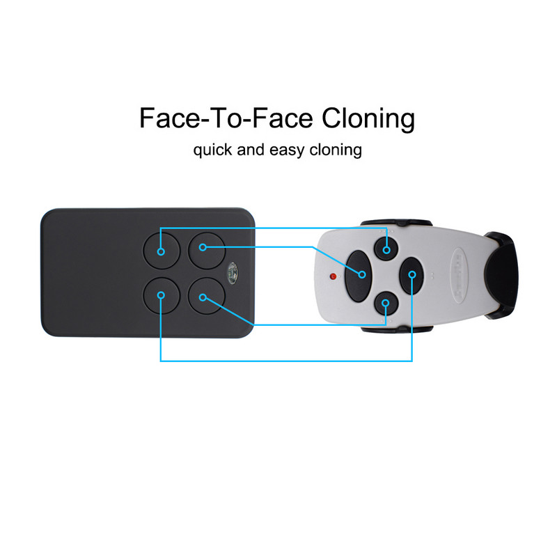 MutiFrequency 287–868MHz Garažo durų atidarytuvo nuotolinio valdymo pulto vartų klonas 433,92MHz fiksuoto ir riedėjimo kodo kopijavimo aparatas, automatinis