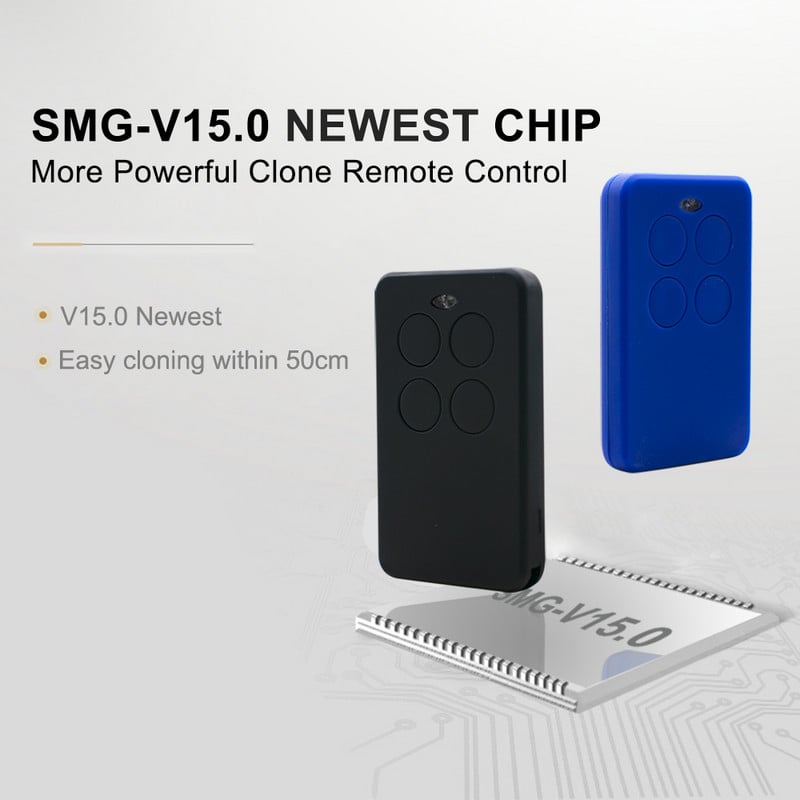 MutiFrequency 287–868MHz Garažo durų atidarytuvo nuotolinio valdymo pulto vartų klonas 433,92MHz fiksuoto ir riedėjimo kodo kopijavimo aparatas, automatinis