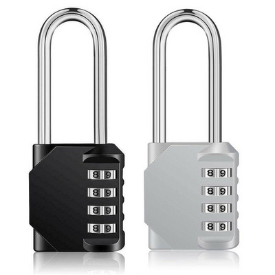 PINKHIPPOS 4ψήφιος αριθμός συνδυασμού λουκέτο Λουκέτο με μακρύ δεσμό Λουκέτο εξωτερική αδιάβροχη κλειδαριά Βαλίτσα αποσκευή Κλειδαριά ασφαλείας με κωδικό ασφαλείας