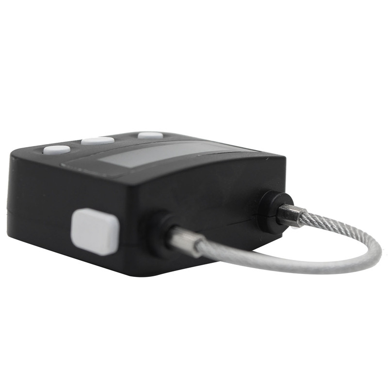 Metāla taimera slēdzene USB LCD displejs Metāla elektroniska uzlādējama daudzfunkcionāla taimera piekaramā slēdzene, melna