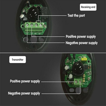 2 еднолъчева аларма Фотоелектрически инфрачервен детектор Система за сигурност на домашната врата Водоустойчив и защитен