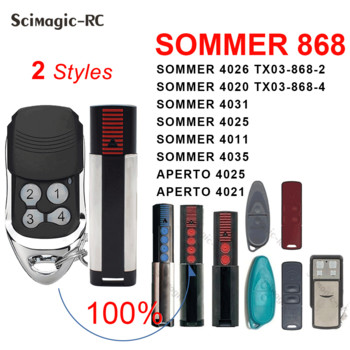 Команда SOMMER 868 Mhz Устройство за дистанционно управление на гаражна врата 4020 4026 4031 4025 4011 4021 TX03 868 4 2 Пилот SOMMER 868,8 mhz