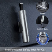 Нов преносим многофункционален авариен разбивач на стъкло Резачка за предпазен колан Автомобилна външна самозащита EDC Инструмент Подарък Бягство във вода