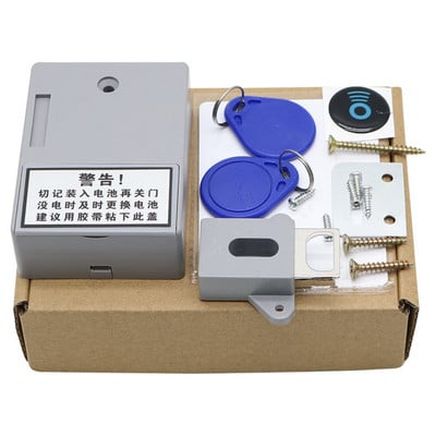 Neredzams sensors RFID slēptā drošības skapja slēdzene Brīvi atverams viedās IC kartes sensora skapītis Garderobes apavu skapja atvilktnes durvju slēdzene