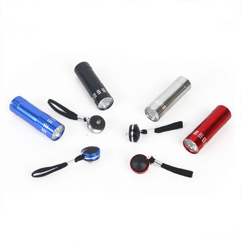 Mini UV ULTRA VIOLET 9 LED žibintuvėlis 4,5v šviesos vandeniui atsparus aliuminio lempa lauko nešiojamas taktinis apšvietimo įrankis UV lempa