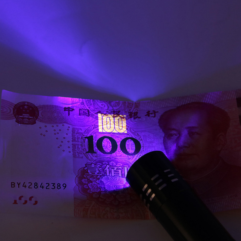 Mini UV ULTRA VIOLET 9 LED žibintuvėlis 4,5v šviesos vandeniui atsparus aliuminio lempa lauko nešiojamas taktinis apšvietimo įrankis UV lempa