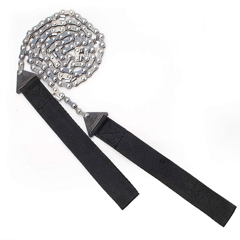 63 cm āra EDC zobratu stīgu stiepļu zāģa kabatas ritināšanas rokas nerūsējošā tērauda virvju ķēdes zāģi ceļojumu kempinga izdzīvošanas rīks