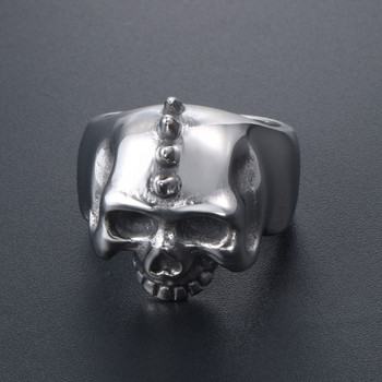 ΝΕΟ κράνος Skull Titanium Steel Ring EDC Portable Rings Punk Accessories Δώρο για άνδρες Εργαλεία αυτοάμυνας εξωτερικού χώρου