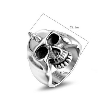 ΝΕΟ κράνος Skull Titanium Steel Ring EDC Portable Rings Punk Accessories Δώρο για άνδρες Εργαλεία αυτοάμυνας εξωτερικού χώρου