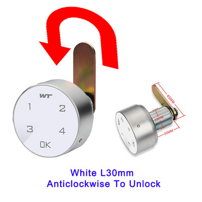 Smart Mini Touch Keypad Digitaalne paroolikood Kapi sahtli lukk Väike suurus Päripäeva Vastupäeva Avamiseks