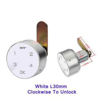 Smart Mini Touch Keypad Digitaalne paroolikood Kapi sahtli lukk Väike suurus Päripäeva Vastupäeva Avamiseks