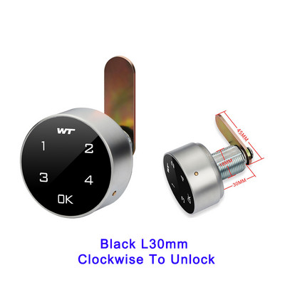 Smart Mini Touch Keypad Digitaalne paroolikood Kapi sahtli lukk Väike suurus Päripäeva Vastupäeva Avamiseks