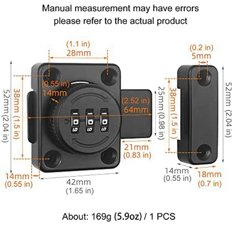 2 iepakojuma skapja paroles aizbīdnis bezatslēgas skapja slēdzene, melna skapja slēdzenes, cinka sakausējuma