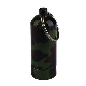 Camo Self Defense Алуминиева сплав Outdoor Save First Aid Drug Medicine Kit Small Gallipot Cartridge Key Chain FC