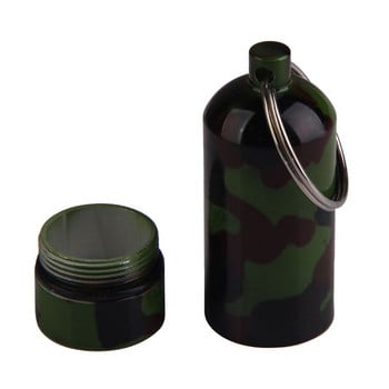 Camo Self Defense Алуминиева сплав Outdoor Save First Aid Drug Medicine Kit Small Gallipot Cartridge Key Chain FC