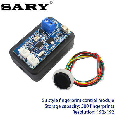 SARY sõrmejälgede juurdepääsukontroll Releeplaat DC12V sõrmejälje kontrollimise moodul DC5V elektrilise luku juhtplaat