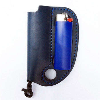 Къмпинг на открито Запалка за самозащита Съхранение PU кожен калъф, преносим многоцелеви боен ключодържател подаръци