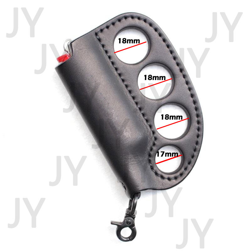 Lauko stovyklavimo savigynos žiebtuvėlis laikymo PU odinis dėklas, nešiojamasis universalus kovos raktų pakabukas