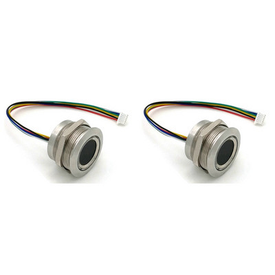 2X R503 kör alakú, kerek gyűrűs visszajelző LED vezérlő DC3.3V MX1.0-6Pin kapacitív ujjlenyomat modul szkenner-19mm