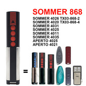 HENDERSON SOMMER 4020 868,8MHz tālvadības pults, kas saderīga ar Sommer 4025 4035 4011 4031 garāžas durvis