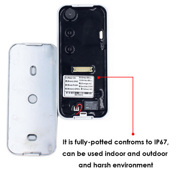 Οπίσθιος φωτισμός RFID Metal Door Access Control Reader 1000 User 125KHz EM Card Keypad IP67 Waterproof Code Door Lock