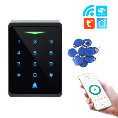 Vandeniui atsparus Tuya Wifi Smart Door Lock prieigos valdymo sistemos RFID autonominis klaviatūros prieigos valdiklis