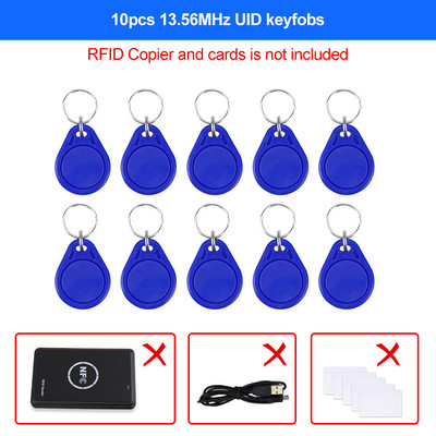 RFID kopētājs 125KHz atslēgu piekariņš NFC viedkaršu lasītājs rakstītājs 13,56MHz šifrēts programmētājs USB UID T5577 EM4305 karšu atzīmes
