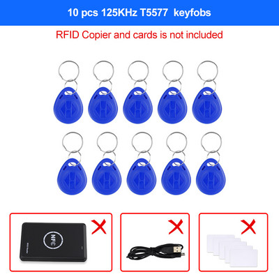 RFID kopētājs 125KHz atslēgu piekariņš NFC viedkaršu lasītājs rakstītājs 13,56MHz šifrēts programmētājs USB UID T5577 EM4305 karšu atzīmes