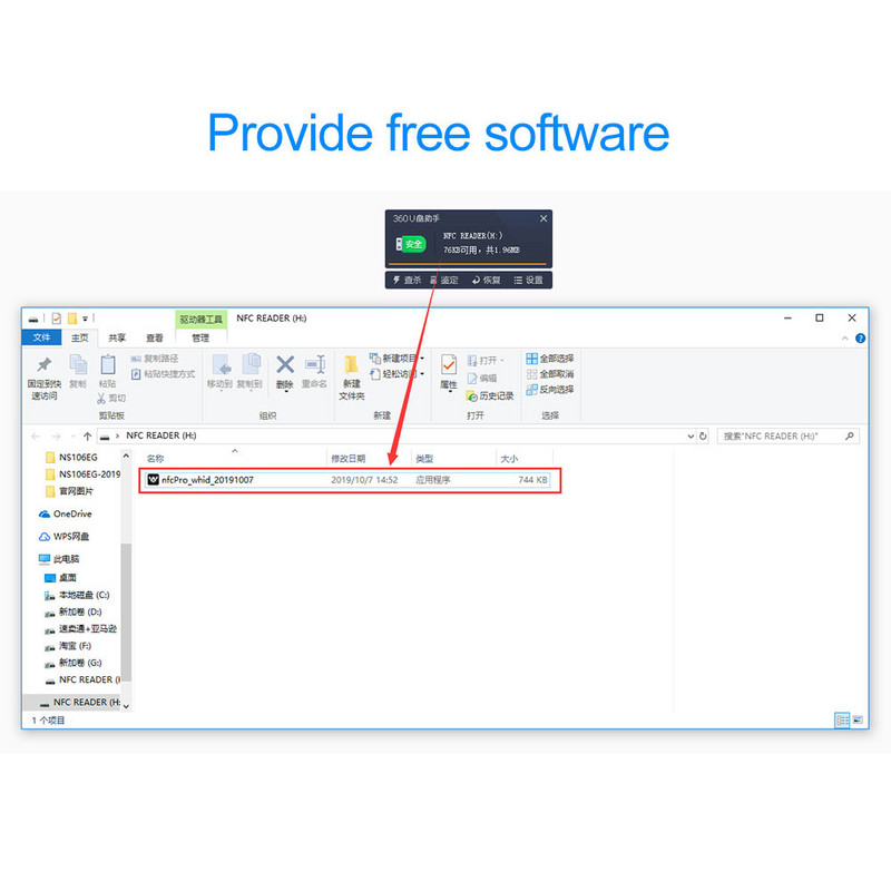 RFID kopētājs 125KHz atslēgu piekariņš NFC viedkaršu lasītājs rakstītājs 13,56MHz šifrēts programmētājs USB UID T5577 EM4305 karšu atzīmes