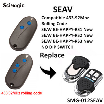 Για SEAV BE HAPPY RS1 / RS2 / RS3 433.92 Κυλιόμενος κωδικός Τηλεχειριστήριο Πομπός Γκαραζόπορτας Φόμπ