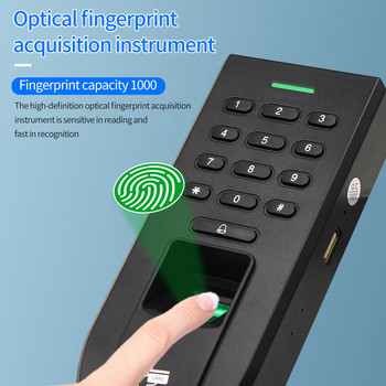 Нова качествена биометрична клавиатура Машина за контрол на достъпа с пръстов отпечатък Цифров четец на RFID карти Сензор за скенер за електрическа брава