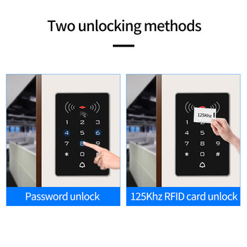 Νέο σε 12V & 24V 2000 Χρήστες Άνοιγμα κλειδαριάς πόρτας χωρίς κλειδί Οθόνη αφής Αυτόνομος ελεγκτής πρόσβασης Πληκτρολόγιο Σύστημα ελέγχου πρόσβασης RFID