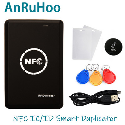RFID двучестотен копир, NFC четец за шифроване на смарт чип карти, 13.56Mhz дублиращ ключ, 125Khz Token Writer Clone Programmer