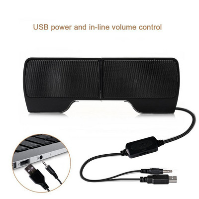 PLEXTONE 1 Pair Mini Portable Clipon USB stereo skaļruņi līnijas kontrolieris skaņu josla klēpjdatoram MP3 tālrunis mūzikas atskaņotājs dators ar klipu