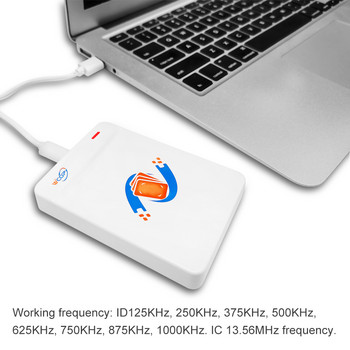 RFID четец записващ копирна машина дубликатор 125KHz 13.56MHz криптиран програматор USB UID T5577 Ключодържател Поддръжка на карта NFC телефон/маншета