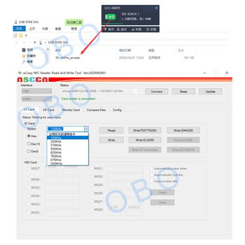 RFID Reader Writer Copier Duplicator 125KHz 13,56MHz Κρυπτογραφημένος προγραμματιστής USB UID T5577 Key fob Card Support NFC Phone/Wristband