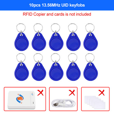 RFID-lugeja kirjutaja paljundusmasin 125KHz 13,56MHz krüptitud programmeerija USB UID T5577 võtmehoidja kaardi tugi NFC telefoni/randmepaela