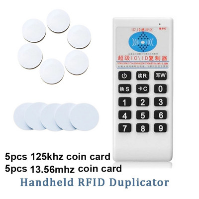 Kézi RFID sokszorosító NFC olvasó 125Khz T5577 Writer 13.56Mhz UID Smart Chip Card Key Cloner programozó másoló