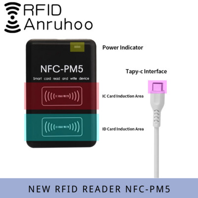 Нов NFC-PM5 криптиращ декодиращ дубликатор RFID четец на карти за контрол на достъпа S50 UID Smart Chip Tag Writer ICID честотен копир