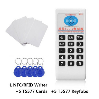 RFID ръчен четец 125Khz-13.56MHZ Копирна машина Дубликатор Cloner RFID NFC ID/IC Четец и запис на карти Четец на карти Писач