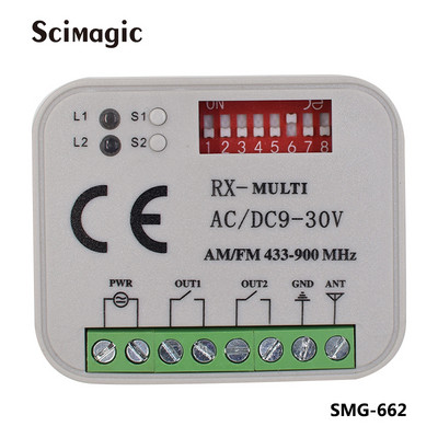 За SOMMER HORMANN Marantec Liftmaster RX MULTI Switch AC/DC 9-30V 300MHz-900MHZ Приемник за дистанционно управление на гаражна врата