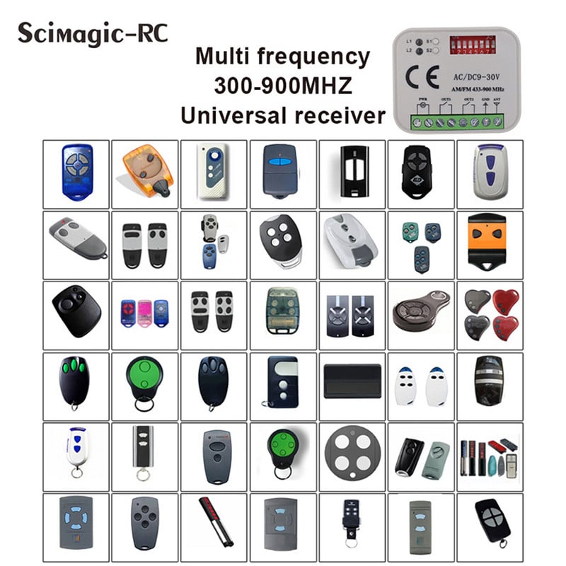 За SOMMER HORMANN Marantec Liftmaster RX MULTI Switch AC/DC 9-30V 300MHz-900MHZ Приемник за дистанционно управление на гаражна врата