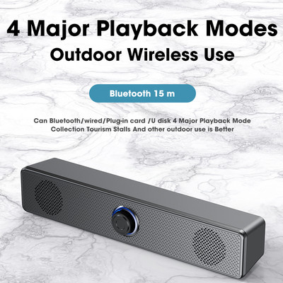 Звукова система за домашно кино Bluetooth високоговорител 4D Surround Soundbar Компютърни високоговорители за телевизор Soundbar Box Subwoofer