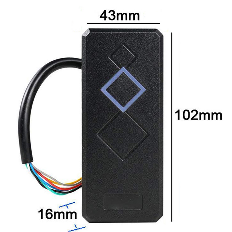 Ūdensizturīgs 125khz(ID) 13.56Mhz(IC) Wiegand 26 34 izejas LED indikators drošība RFID karšu lasītājs piekļuves kontroles lasītājs