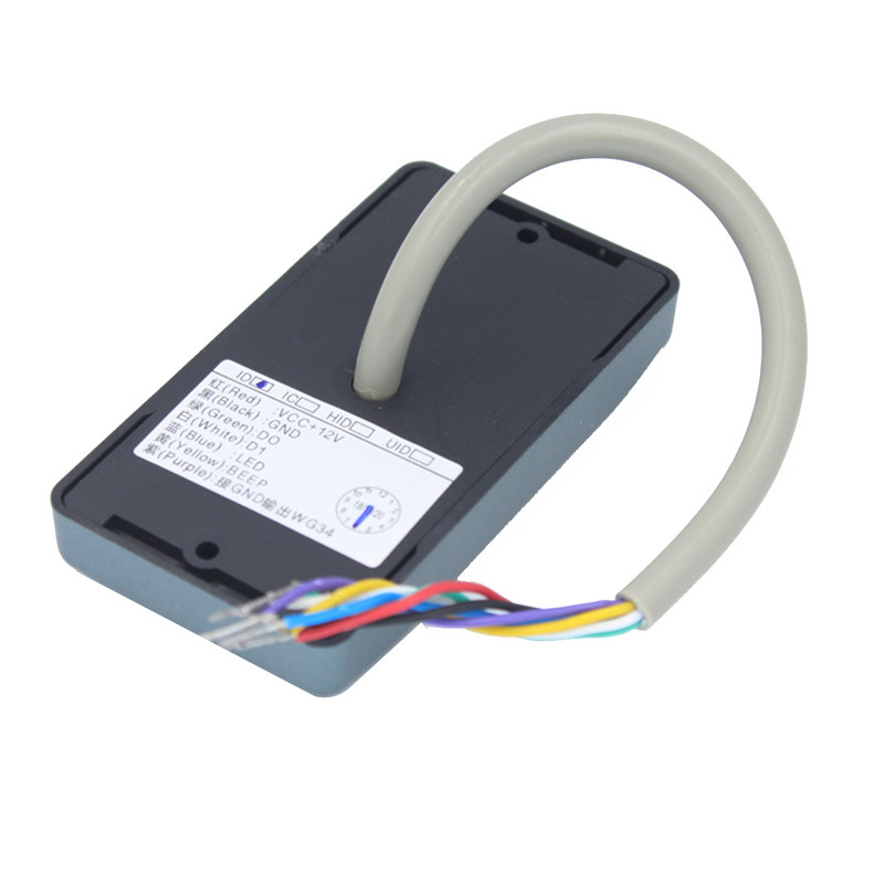 125 khz piekļuves kontroles RFID karšu lasītājs IP65 ūdensizturīgs Wiegand 26 34 karšu lasītājs LED indikatori drošība RFID EM ID karšu lasītājs